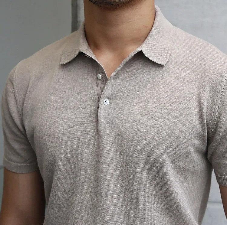 Soft knit polo shirt