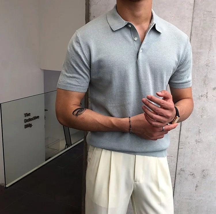 Soft knit polo shirt