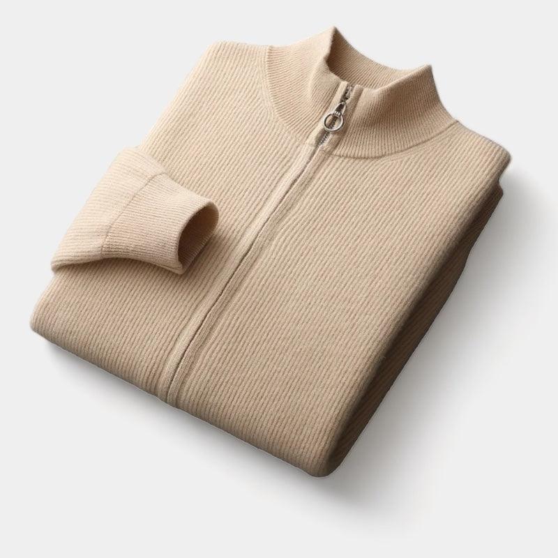 St. Regis Merino Wool Zip-Up Sweater
