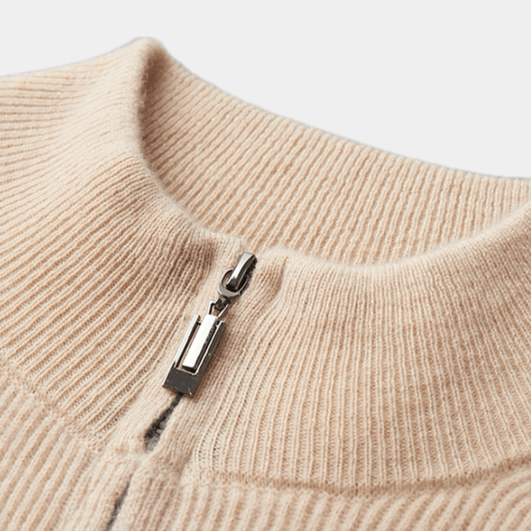 St. Regis Merino Wool Zip-Up Sweater