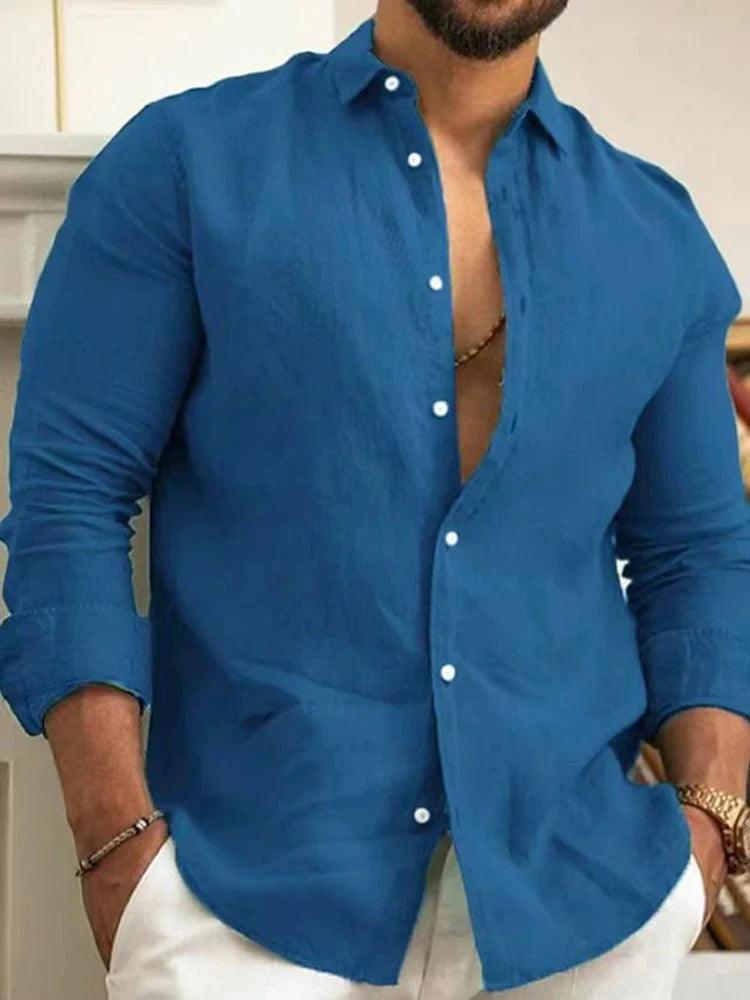 Chemise habillée classique en lin