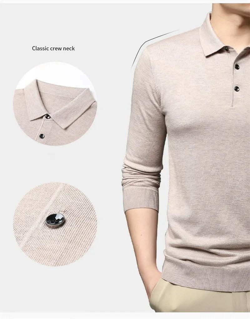 Polo vintage en cachemire uni