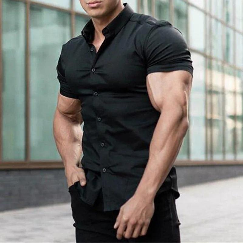 Men's short sleeve anti-wrinkle polo shirt 