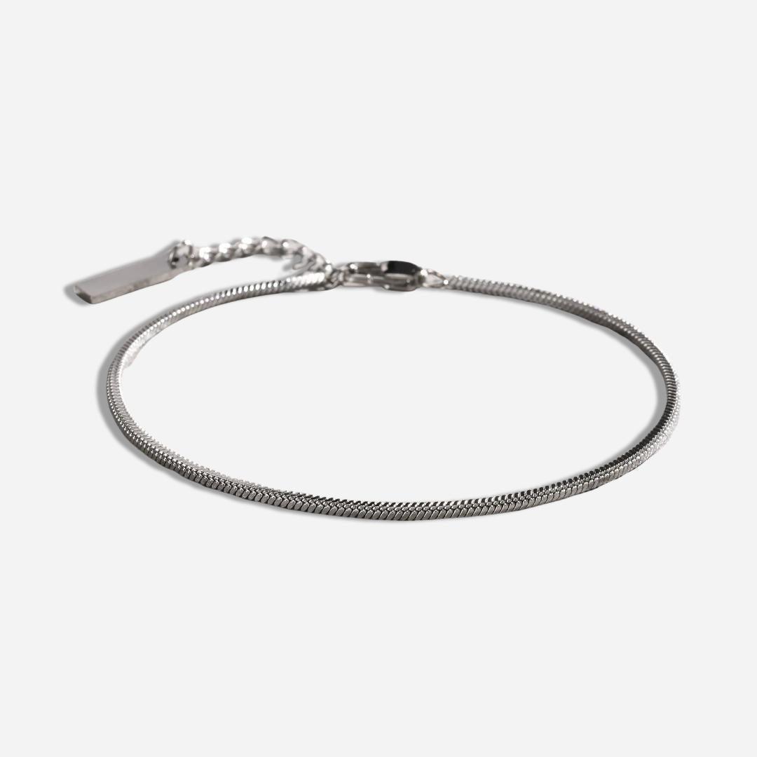 Bracelet style serpent plaqué or