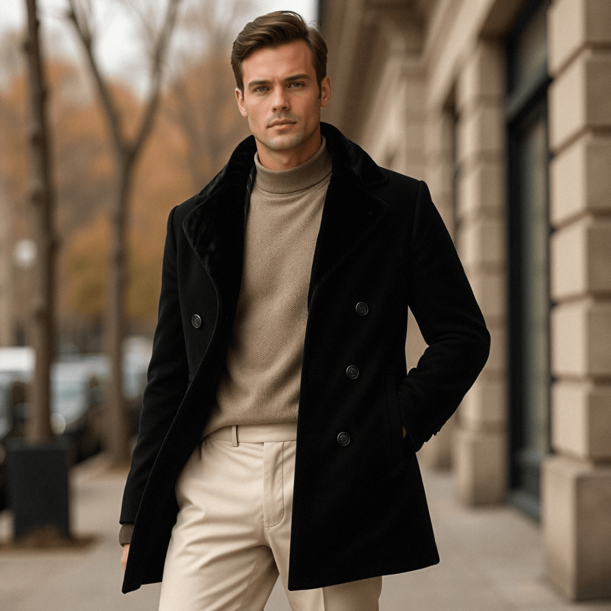 Caban en laine d'alpaga Haverford