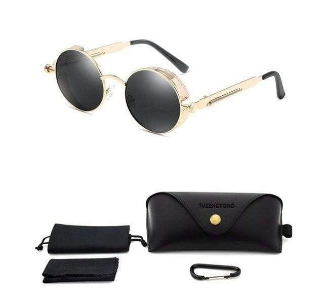 Lunettes de soleil Steampunk gothiques classiques polarisées pour hommes